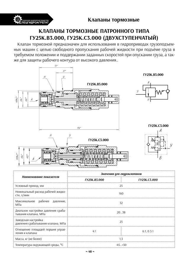 Гидрозамок ГУ25 С3 000