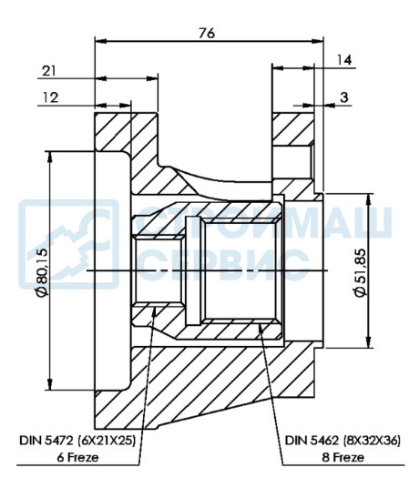 Адаптер 3X4 ADAPTER 5AU00034076 переходник UNI-ISO