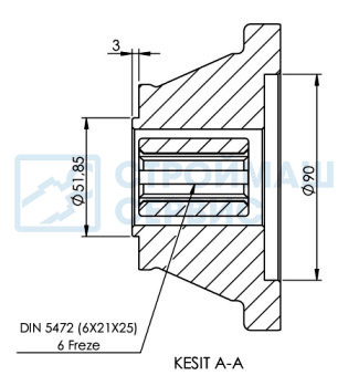 Адаптер UNI под насосы НШ-32 и НШ-50  (PTO UNI PUMP NS32 M4) (Adapter 5AH00134110)