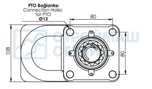 Коробка отбора мощности PTO EATON FS REAR (6109-8309DOUBLE GEAR AIR-CUSHIONED FELT) 20321KOHIL