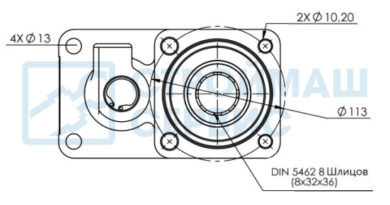 Коробка отбора мощности PTO EATON FS REAR (6109-8309DOUBLE GEAR AIR-CUSHIONED FELT) 20321KOHIL