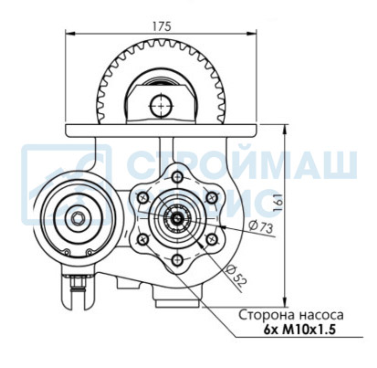 Коробка отбора мощности PTO HINO M550 UNI VACUUM 21120LOVUR