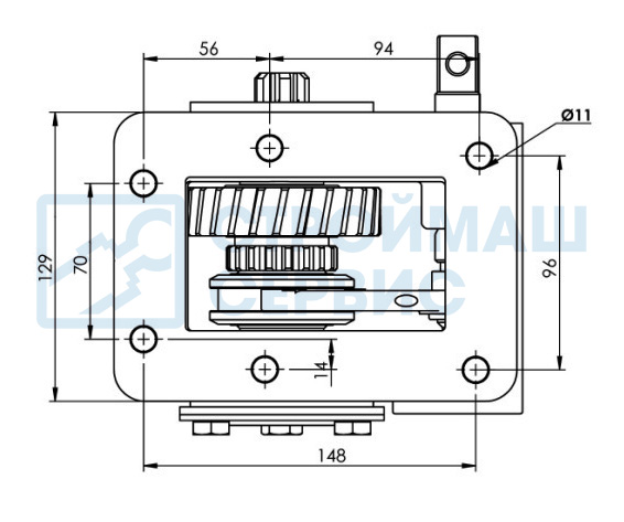 Коробка отбора мощности 20761LOCUR (Hipomak) (PTO HYUNDAI HD78 SINGLE GEAR MECHANIC)