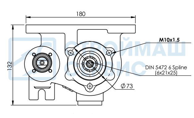 Коробка отбора мощности 20761LOCUR (Hipomak) (PTO HYUNDAI HD78 SINGLE GEAR MECHANIC)