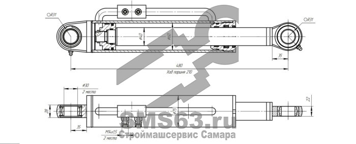 ЦГ-60.40х210.11 Гидроцилиндр КДМ
