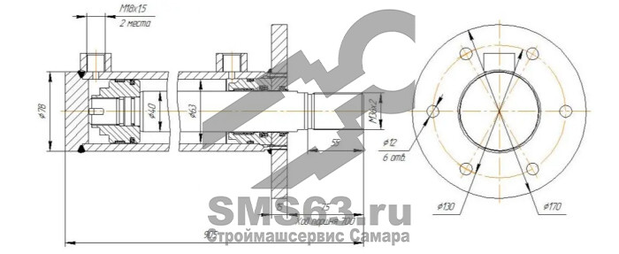 ЦГ-63.40х700.65 Гидроцилиндр