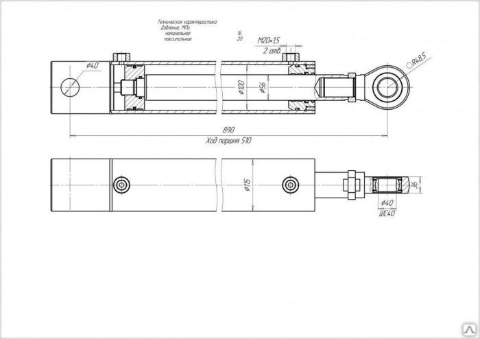 ЦГ-100.56х510.21 Гидроцилиндр